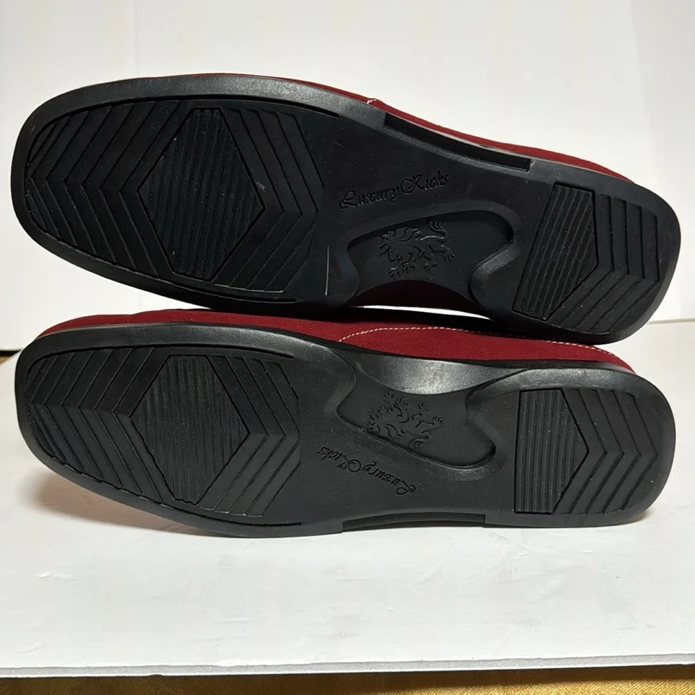 VLADO LUXURY ELITE Men’s Vegan Suede Loafer Burgundy - Picture 6 of 7